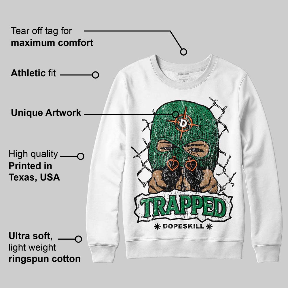 Green Collection DopeSkill Sweatshirt New Trapped Graphic