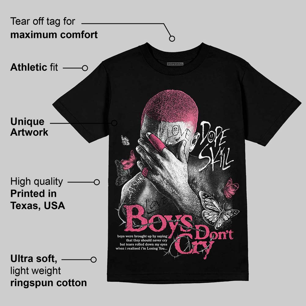 White Fluo Pink DopeSkill T-Shirt Boys Don't Cry Graphic