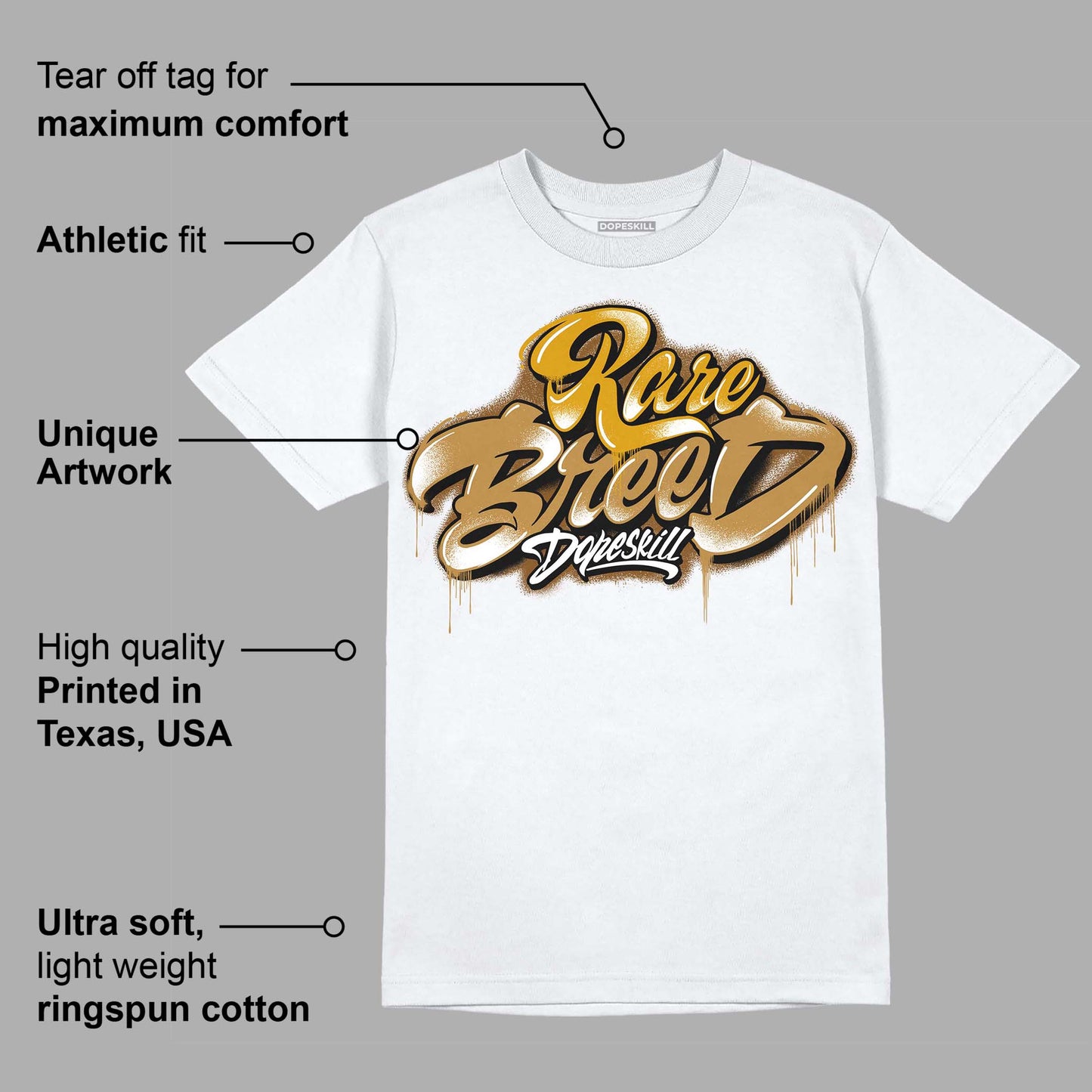 Wheat 13s DopeSkill T-Shirt Rare Breed Type Graphic