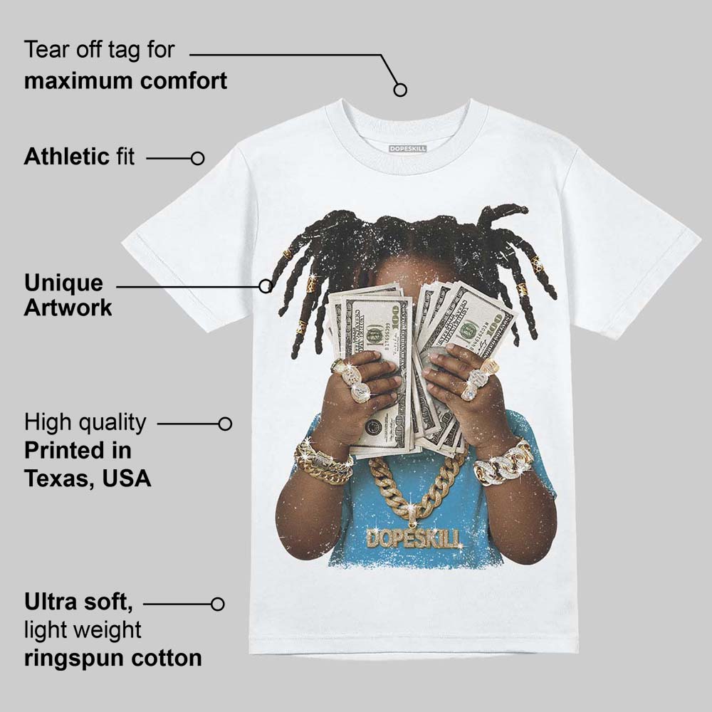 Military Blue 4s DopeSkill T-Shirt Rich Youth Graphic