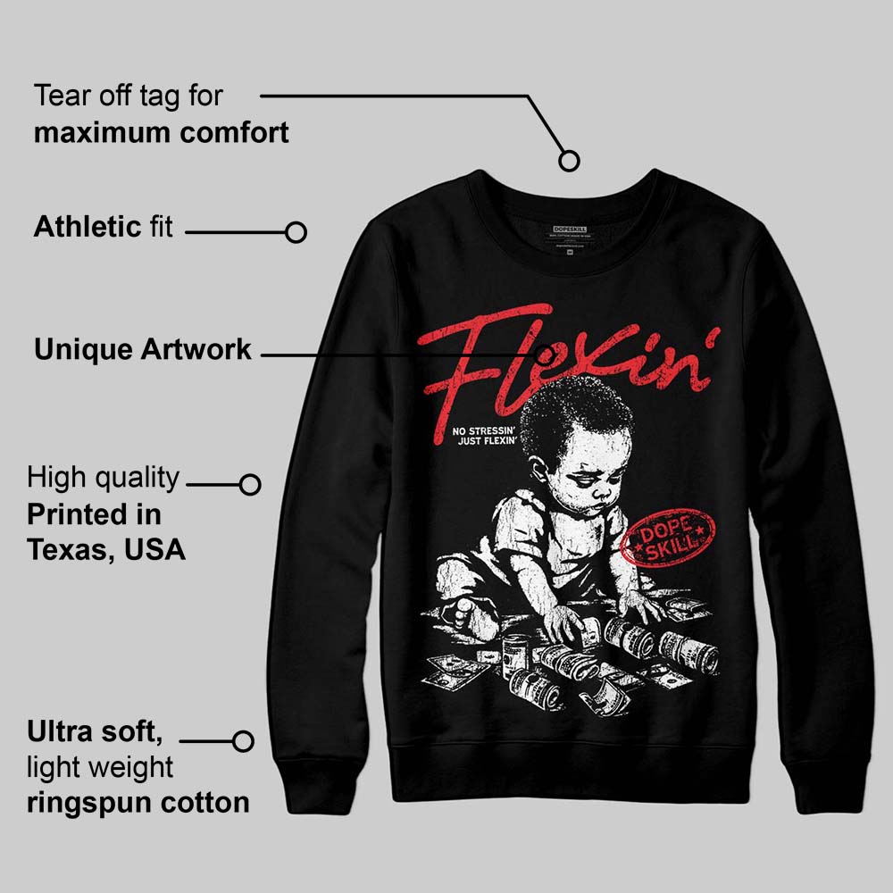 Red Collection DopeSkill Sweatshirt Flexin' Graphic