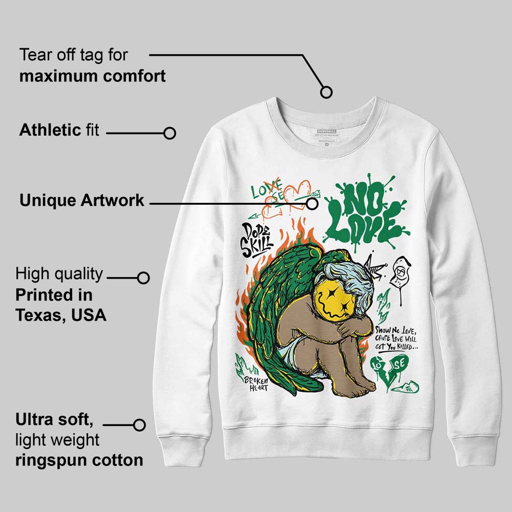 Green Collection DopeSkill Sweatshirt No Love Graphic