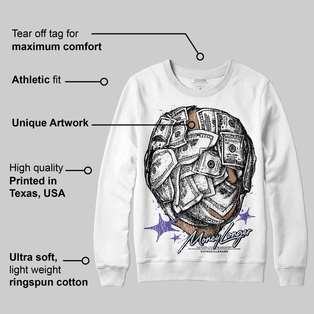 Grape 5s DopeSkill Sweatshirt Money Longer Graphic
