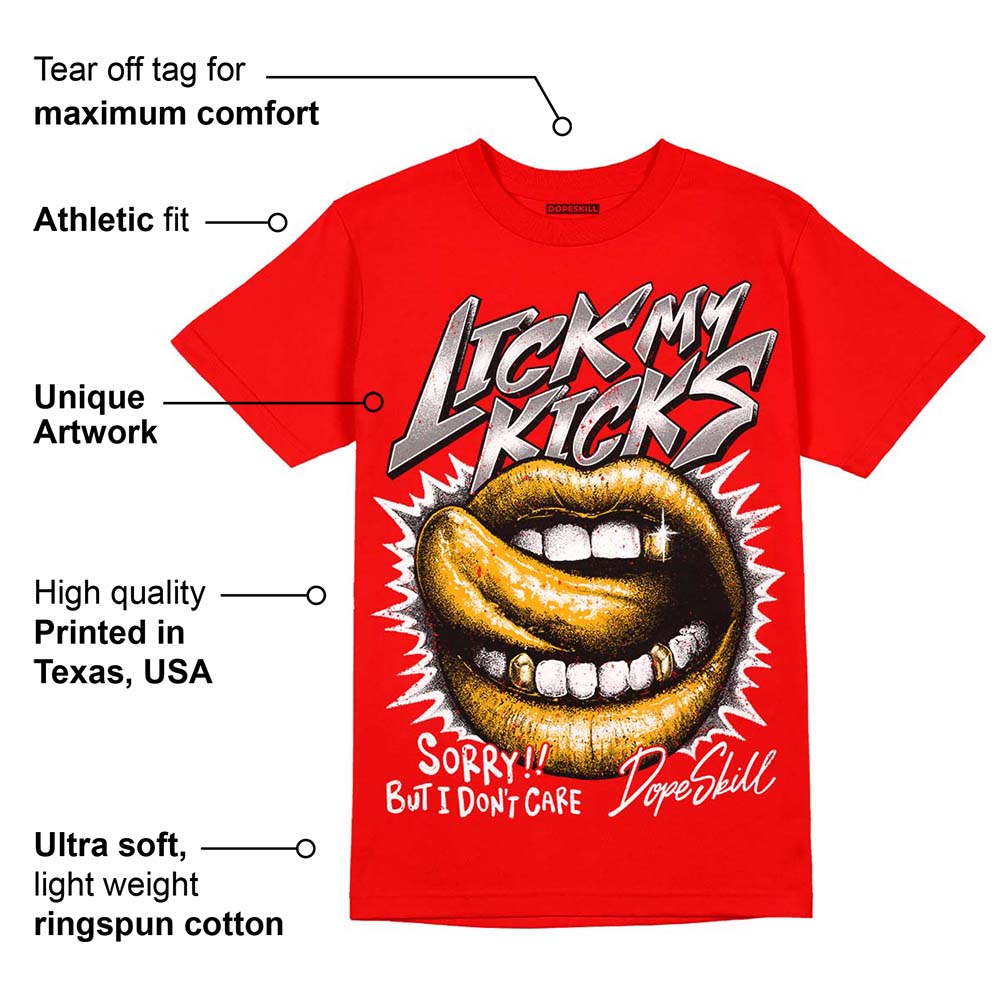 Red Collection DopeSkill Red T-shirt Lick My Kicks Graphic