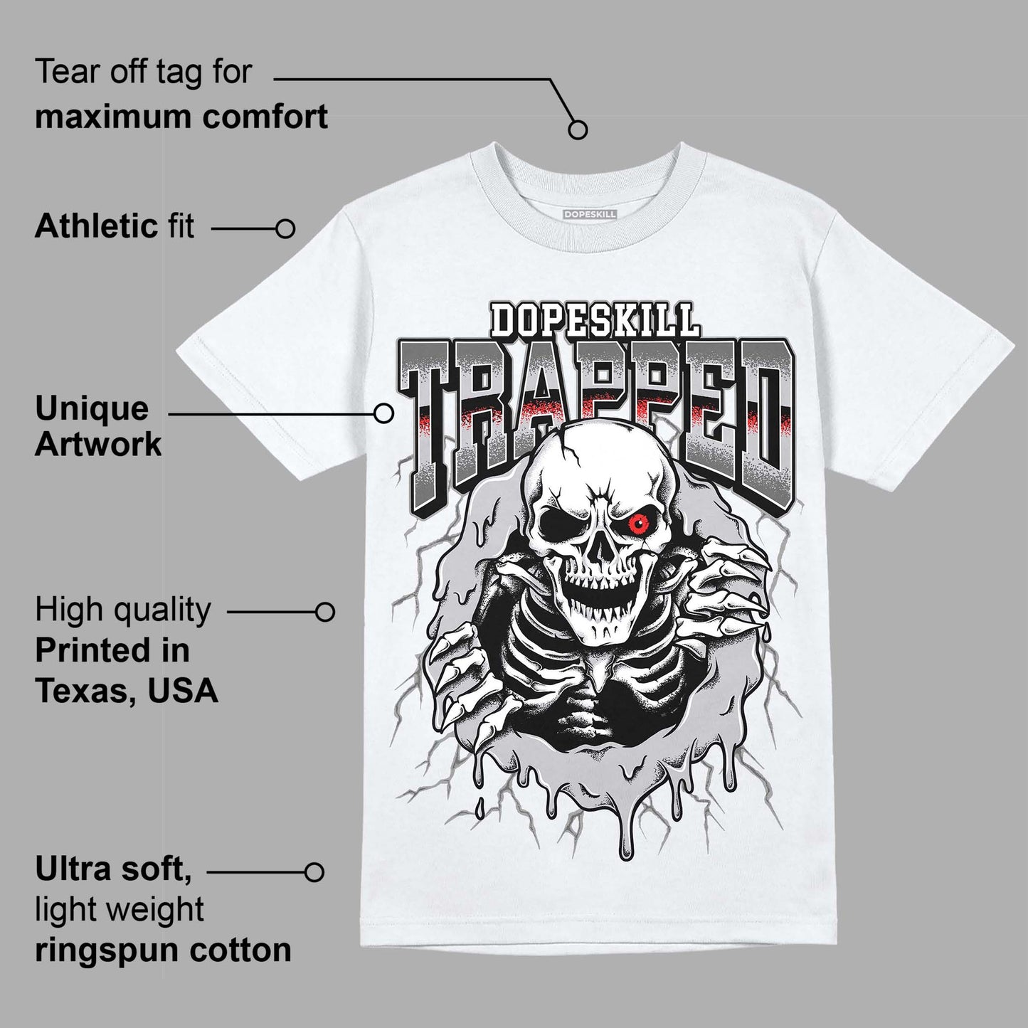Grey Collection DopeSkill T-Shirt Trapped Halloween Graphic