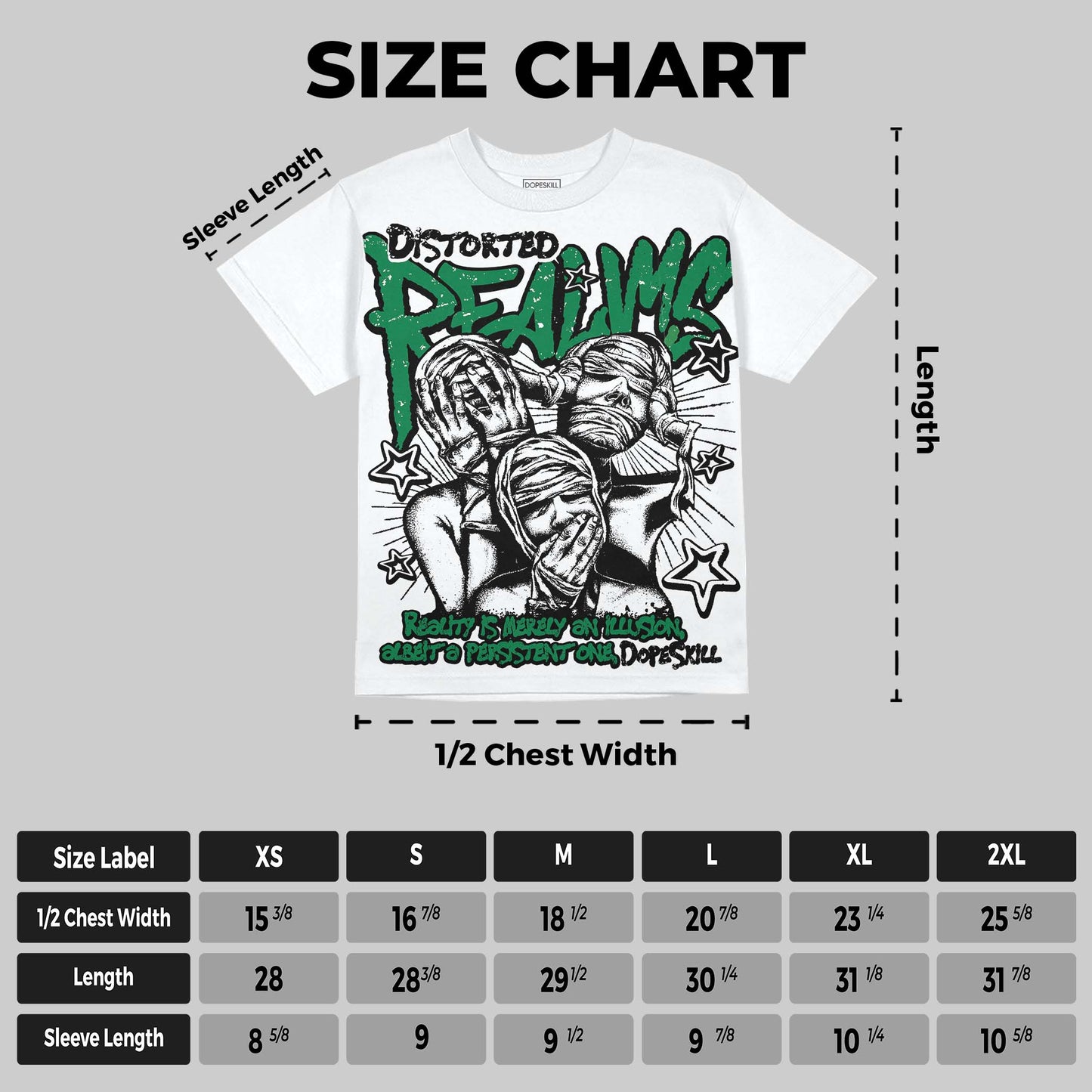 Green Collection DopeSkill Oversize Print T-Shirt Distorted Realms Graphic