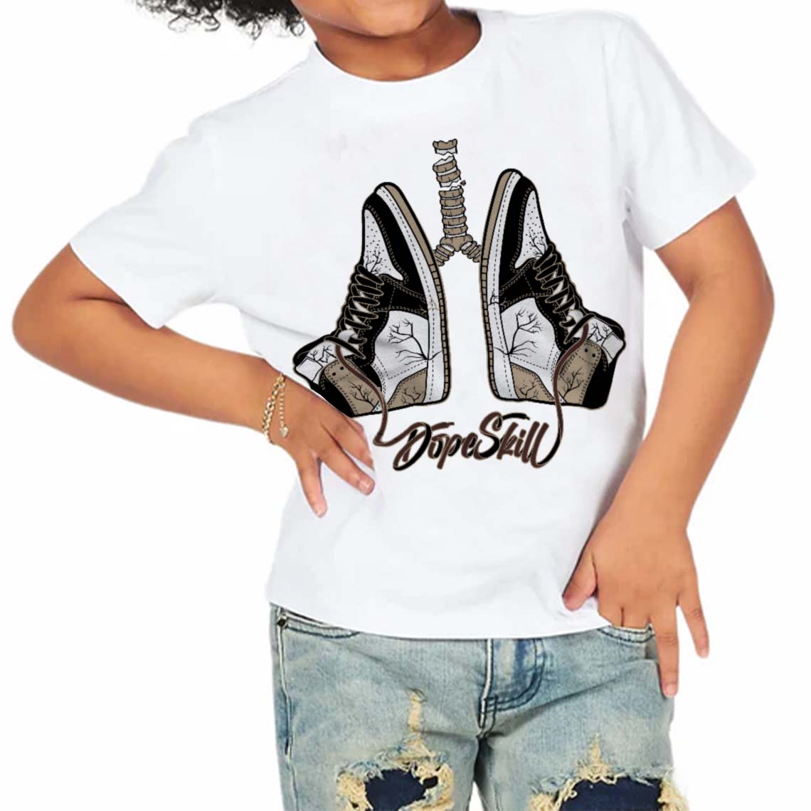 Latte 1s DopeSkill Toddler Kids T-shirt Breathe Graphic