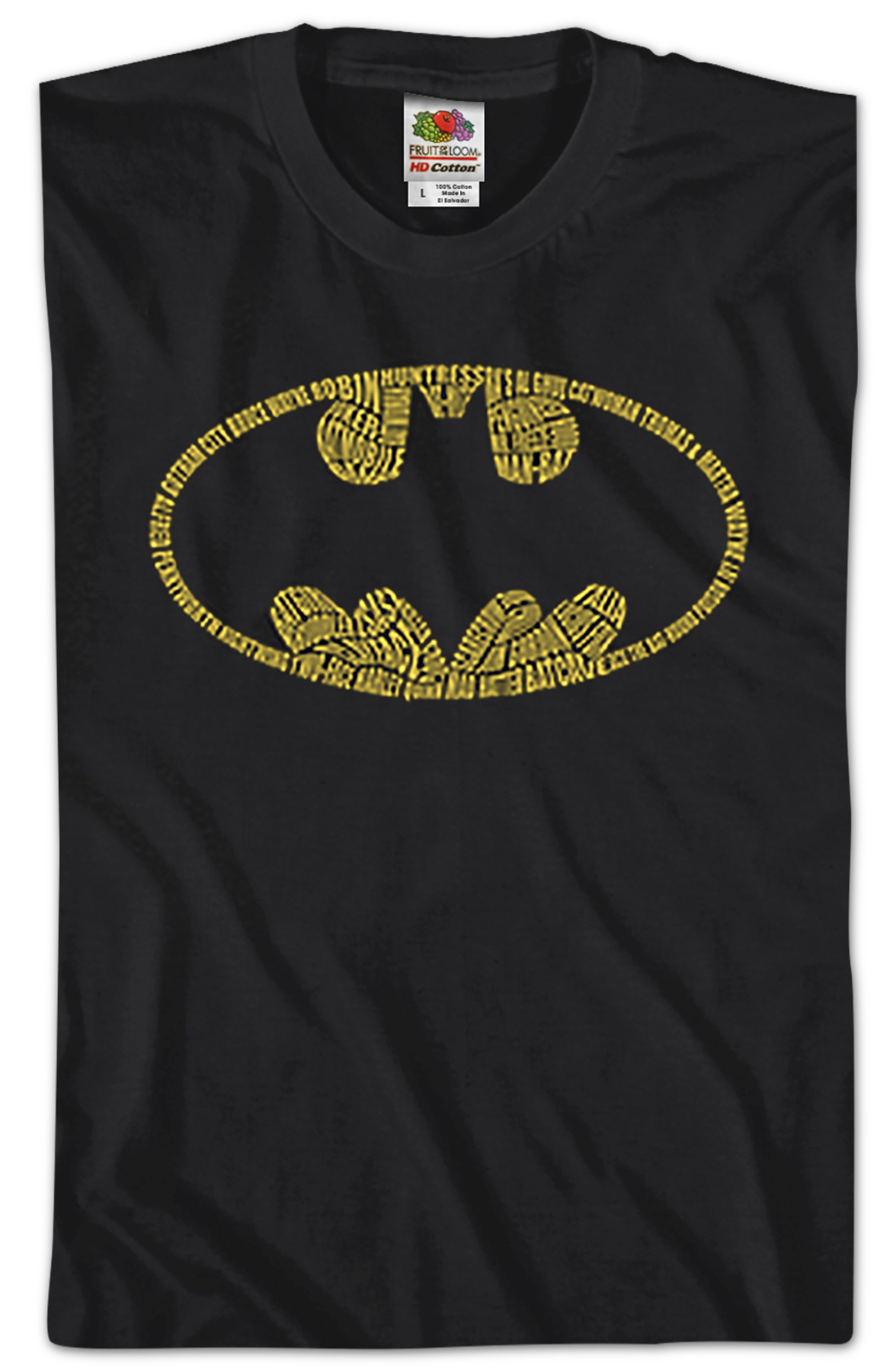 Names In Bat Symbol Batman T-Shirt
