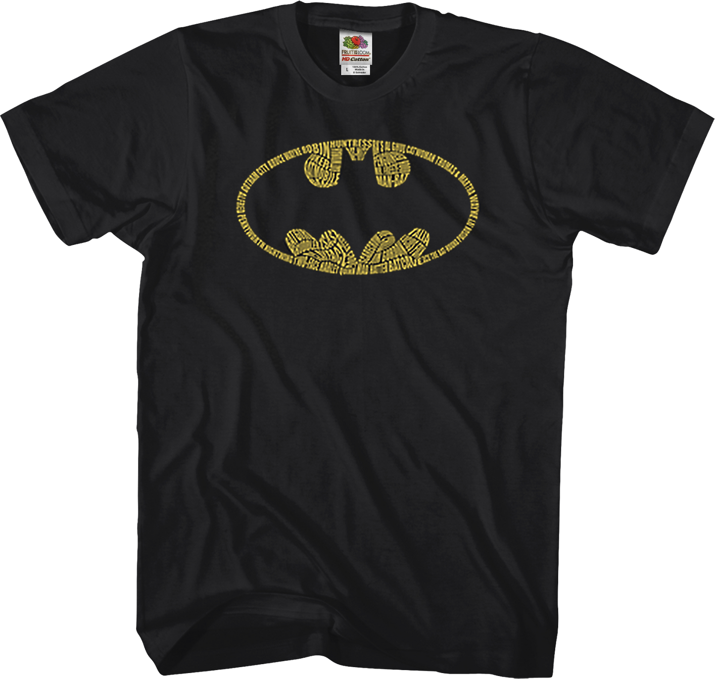 Names In Bat Symbol Batman T-Shirt