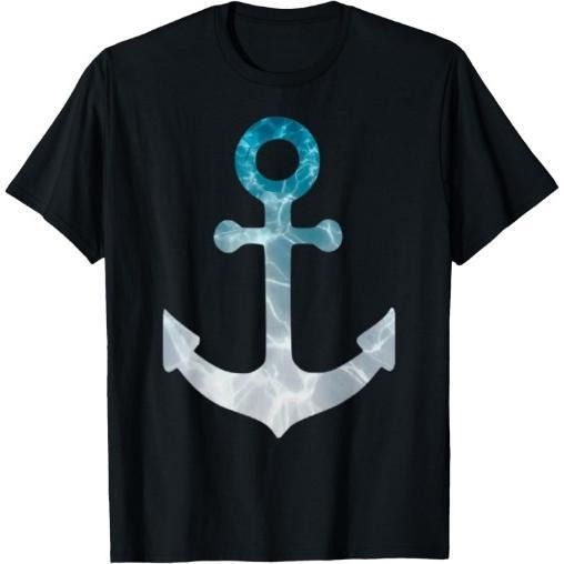nautical ship boat captain sailing white teal anchor graphic T-Shirt Made in USA Hoodie, Sweatshirt | HypeCrazeTee.com