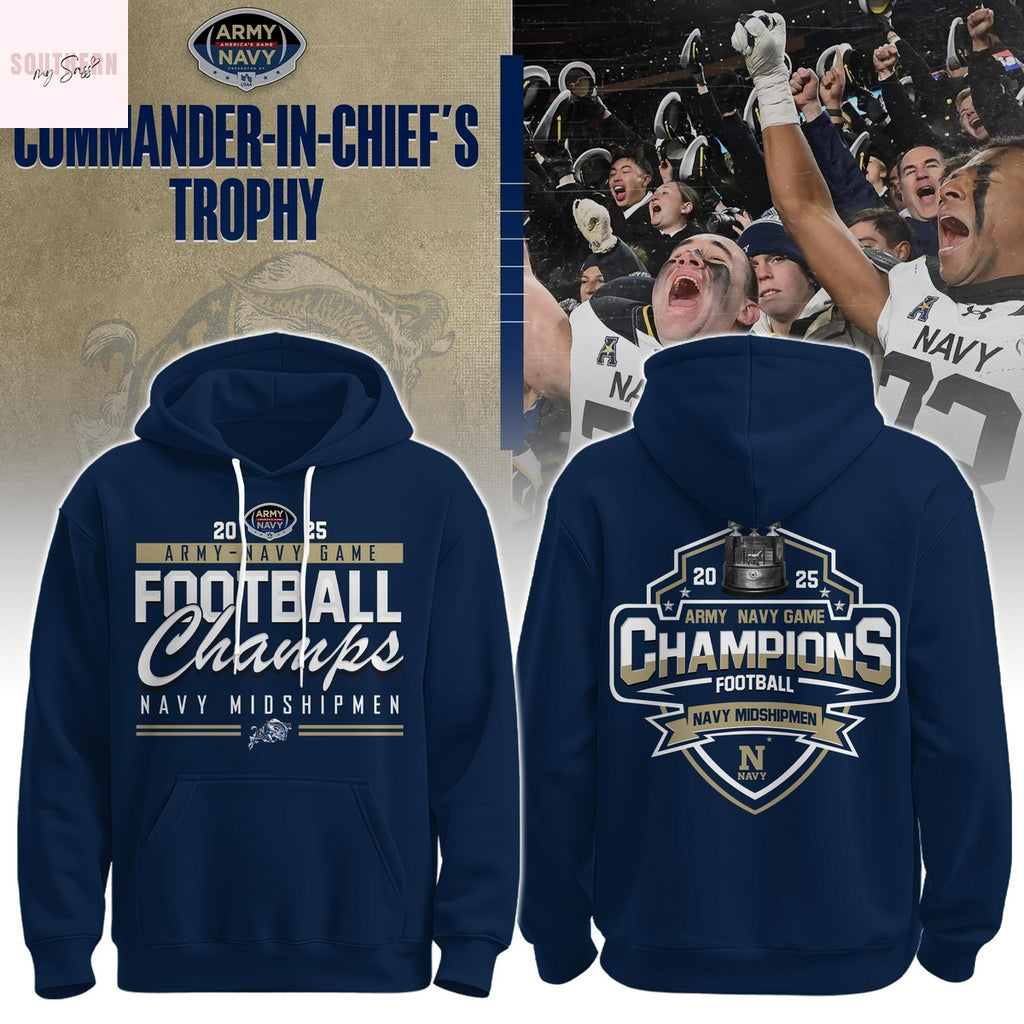 Navy Midshipmen Army- Navy Game Football Champions Hoodie