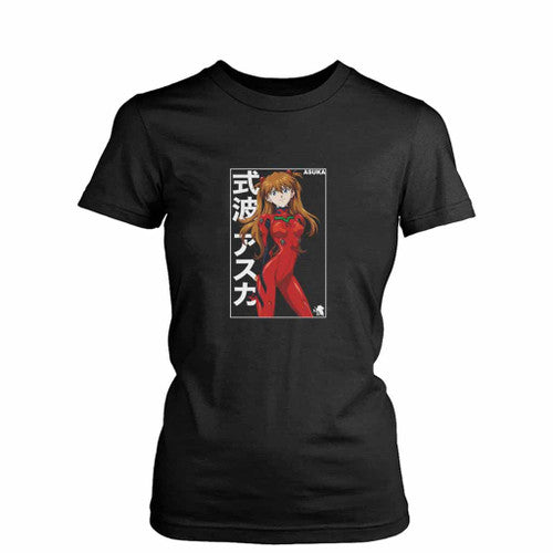 Neon Genesis Evangelion Asuka Langley Soryu Anime Logo Art Womens T-Shirt Tee