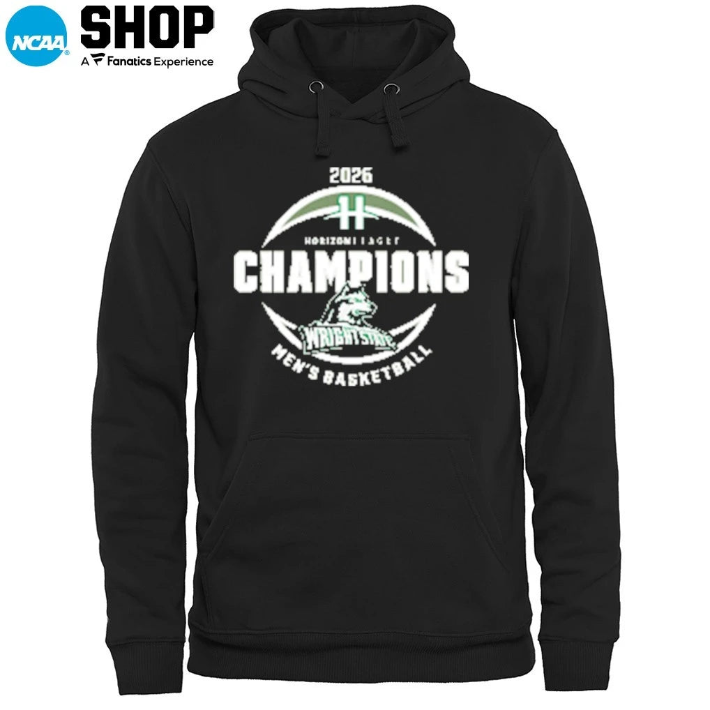 Official 2026 Horizon League Champions Wright State Raiders Men’s Basketball T-Shirt