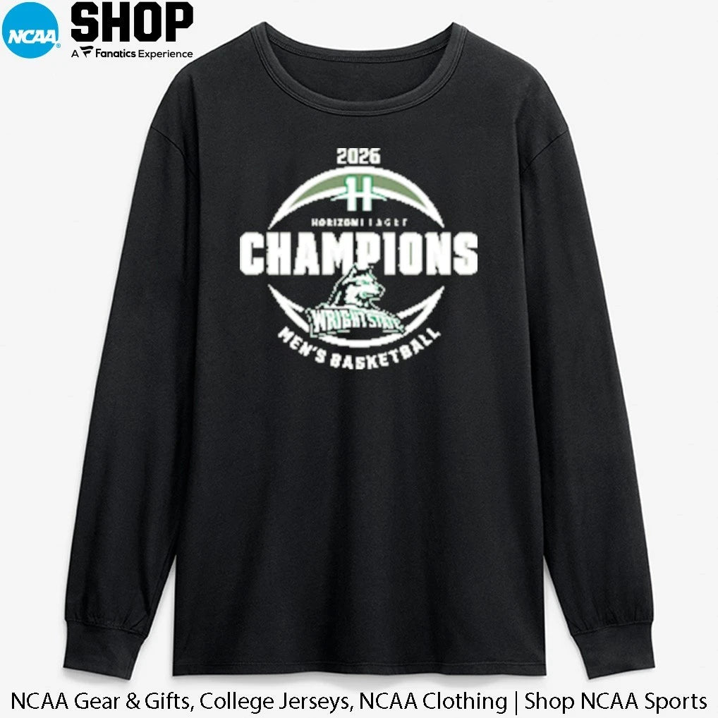 Official 2026 Horizon League Champions Wright State Raiders Men’s Basketball T-Shirt