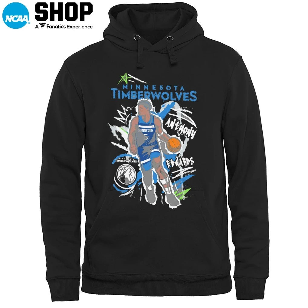 Official Anthony Edwards Minnesota Timberwolves Chalked Up Player Signature T-Shirt