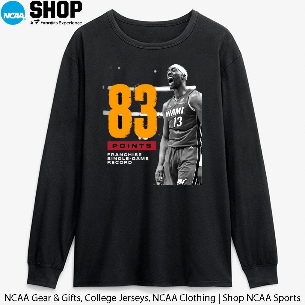 Official Bam Adebayo Burns His Name In History With 83 Points T-Shirt