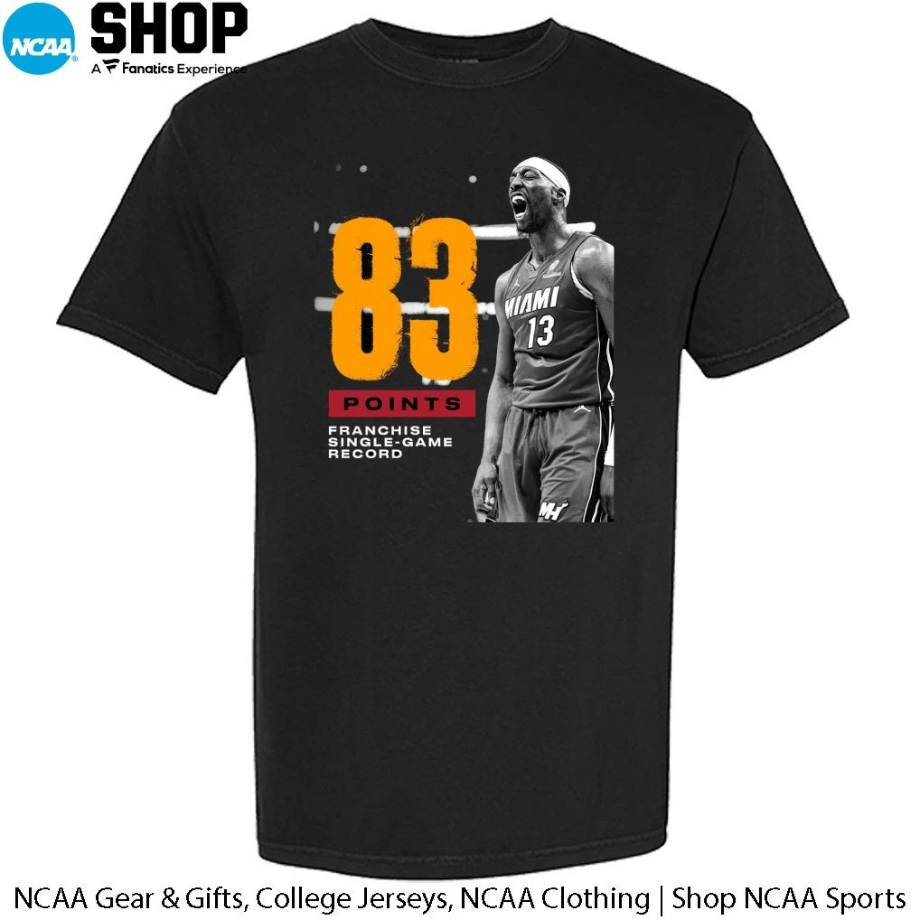 Official Bam Adebayo Burns His Name In History With 83 Points T-Shirt
