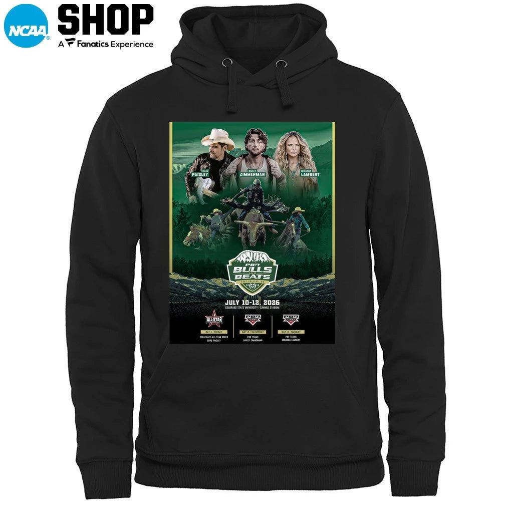 Official Colorado State Rams Bulls And Beats At Canvas Stadium On July 10-12 2026 In Fort Collins CO T-Shirt