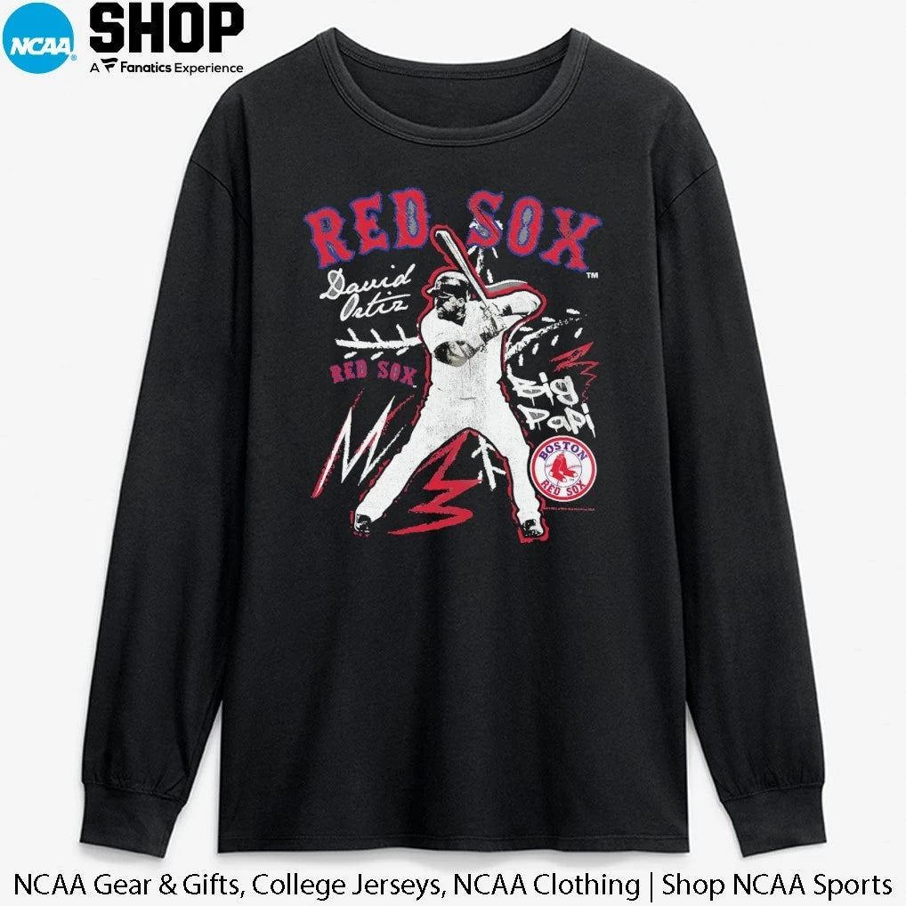 Official David Ortiz Boston Red Sox Chalked Up Player Signature T-Shirt