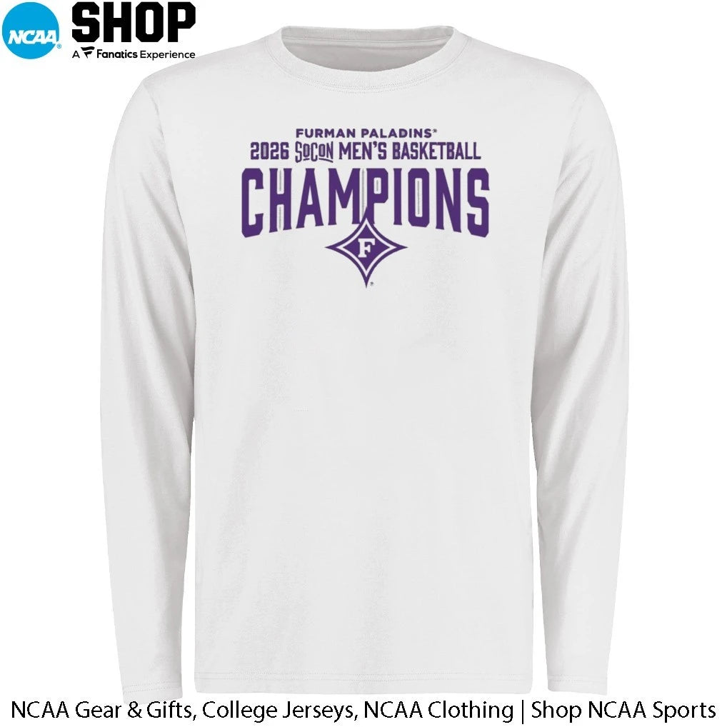 Official Furman Paladins Men’s Basketball 2026 SoCon Tournament Champions T-Shirt