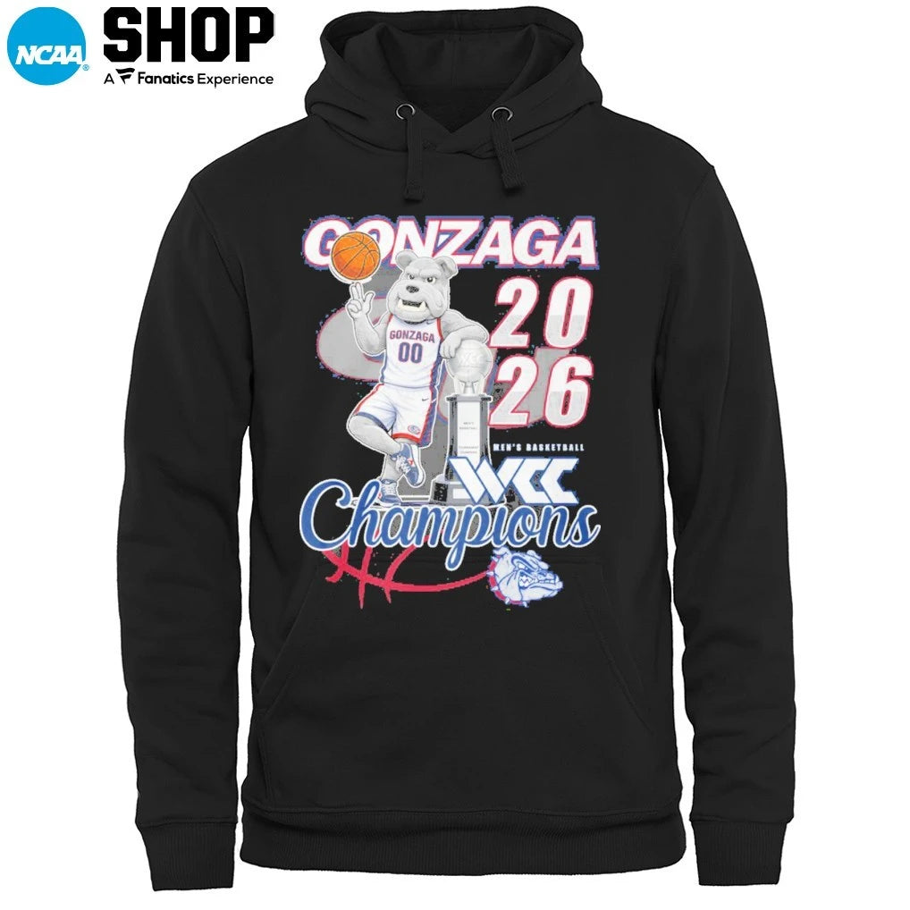 Official Gonzaga Bulldogs 2026 Men’s Basketball WCC Champions Mascot T-Shirt