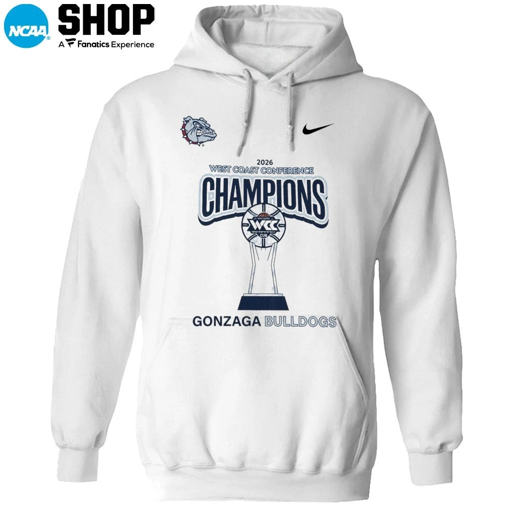 Official Gonzaga Bulldogs Men’s Basketball 2026 West Coast Conference Champions T-Shirt
