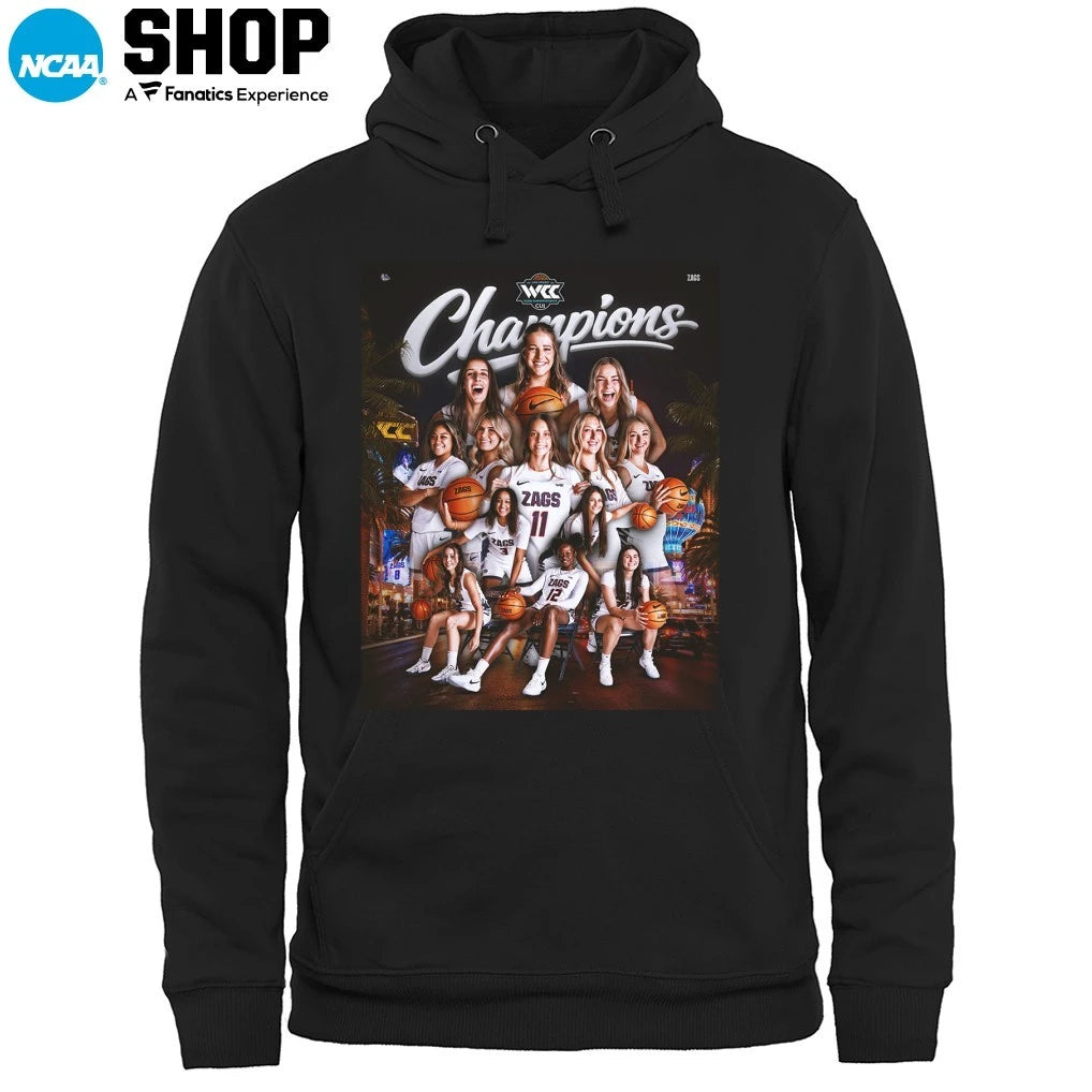 Official Gonzaga Women’s Basketball 2026 WCC Tournament Champions Let’s Go Zags T-Shirt