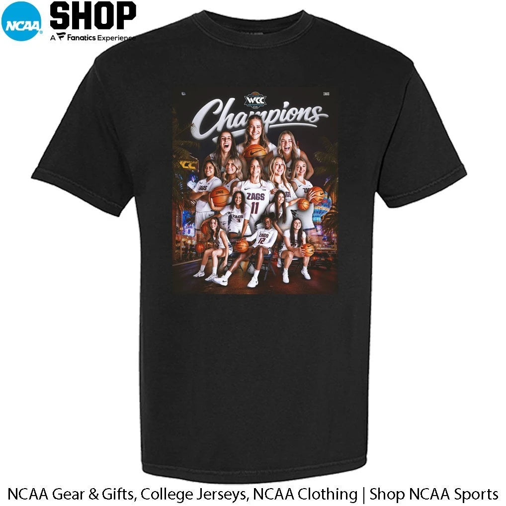 Official Gonzaga Women’s Basketball 2026 WCC Tournament Champions Let’s Go Zags T-Shirt