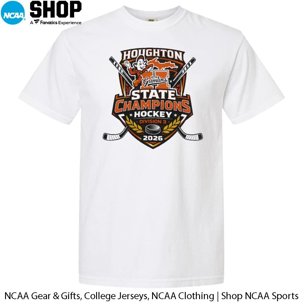 Official Houghton Gremlins State Hockey Champions T-Shirt