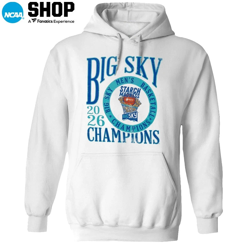 Official Idaho Vandals 2026 Big Sky Men’ Basketball  Champions Starch Madness Official Locker Room T-Shirt