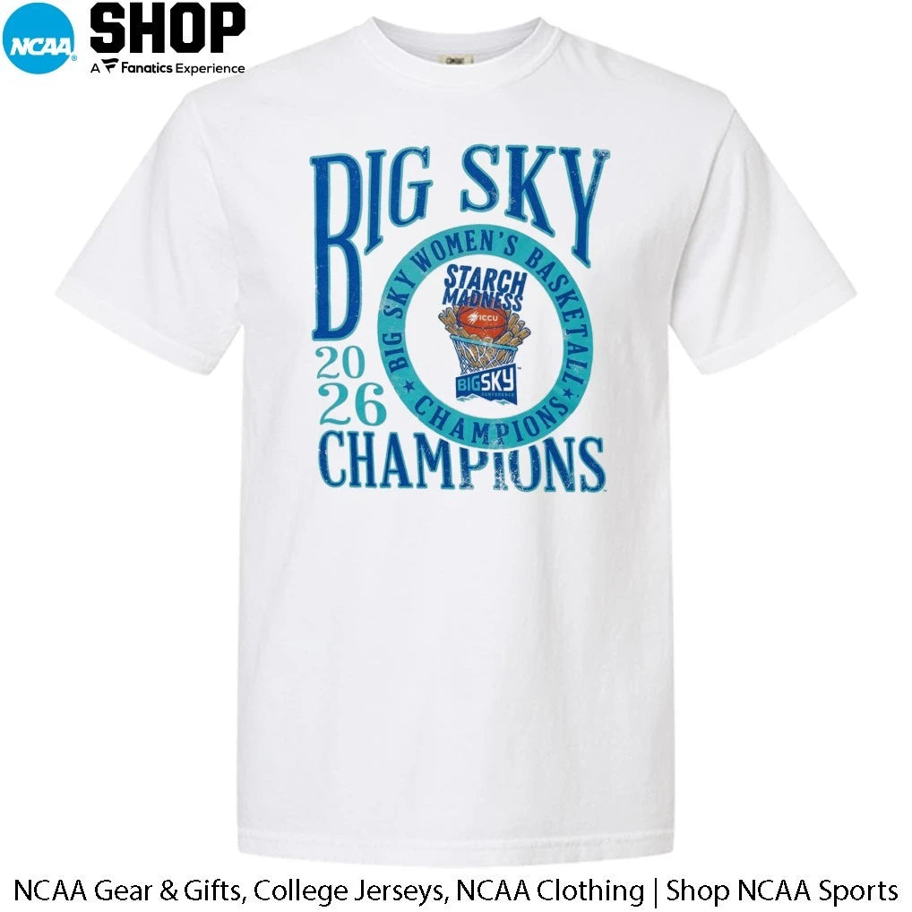 Official Idaho Vandals 2026 Big Sky Women’s Basketball  Champions Starch Madness Official Locker Room T-Shirt