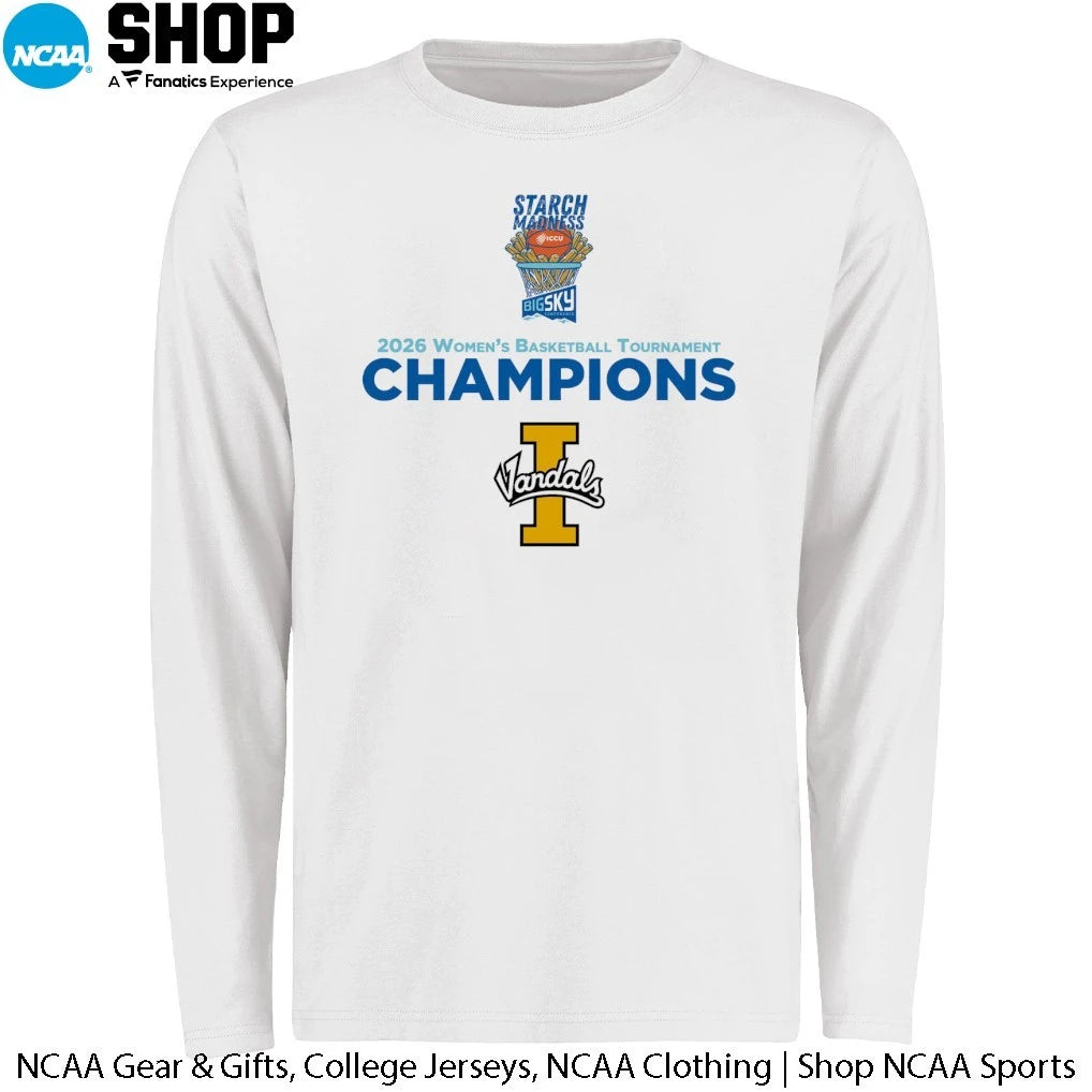 Official Idaho Vandals 2026 Women’s Basketball Tournament Champions Starch Madness T-Shirt