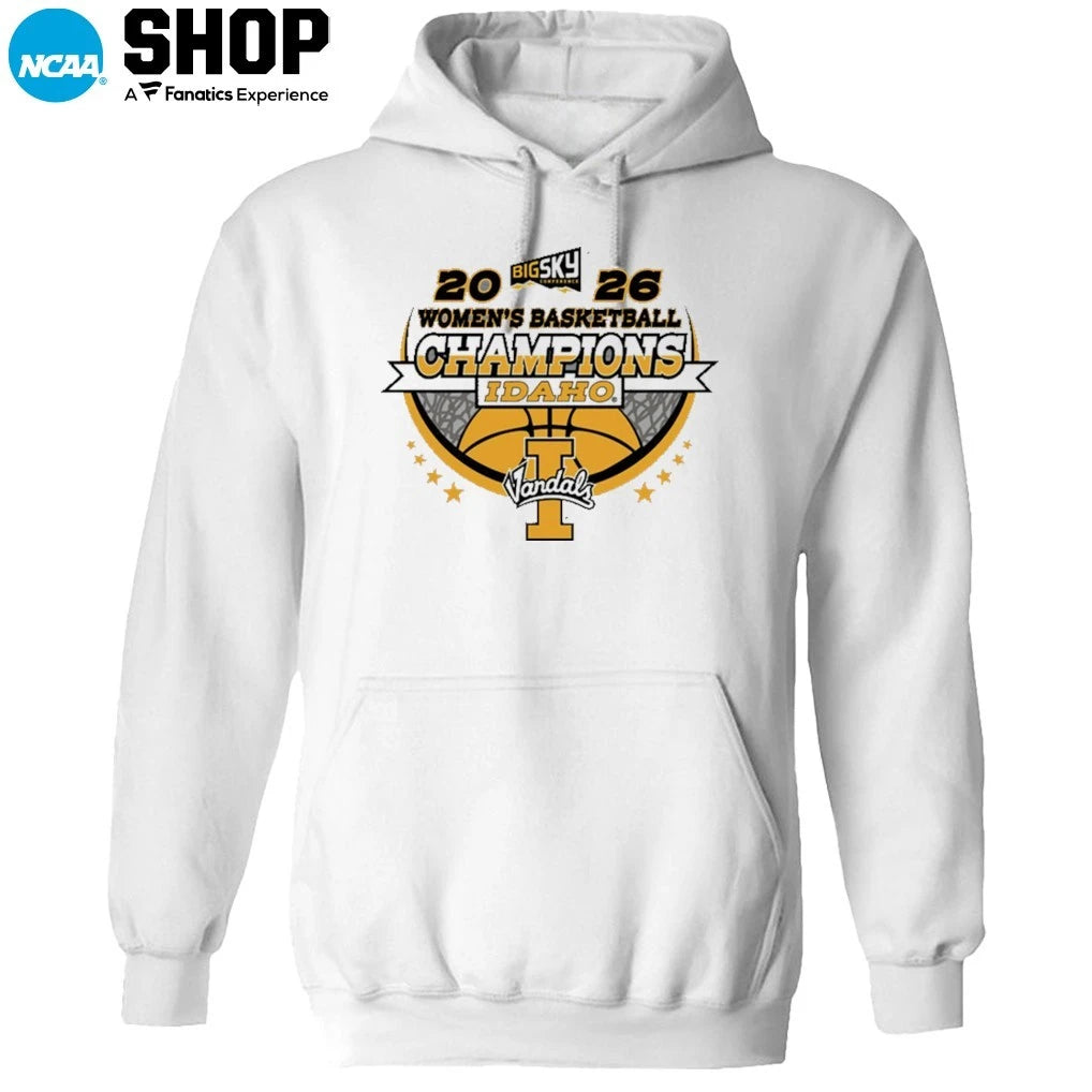 Official Idaho Vandals Women’s Basketball 2026 Big Sky Conference Champions Locker Room T-Shirt