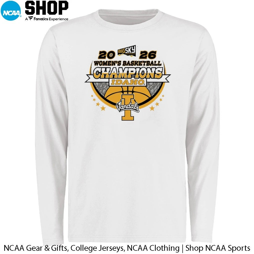 Official Idaho Vandals Women’s Basketball 2026 Big Sky Conference Champions Locker Room T-Shirt