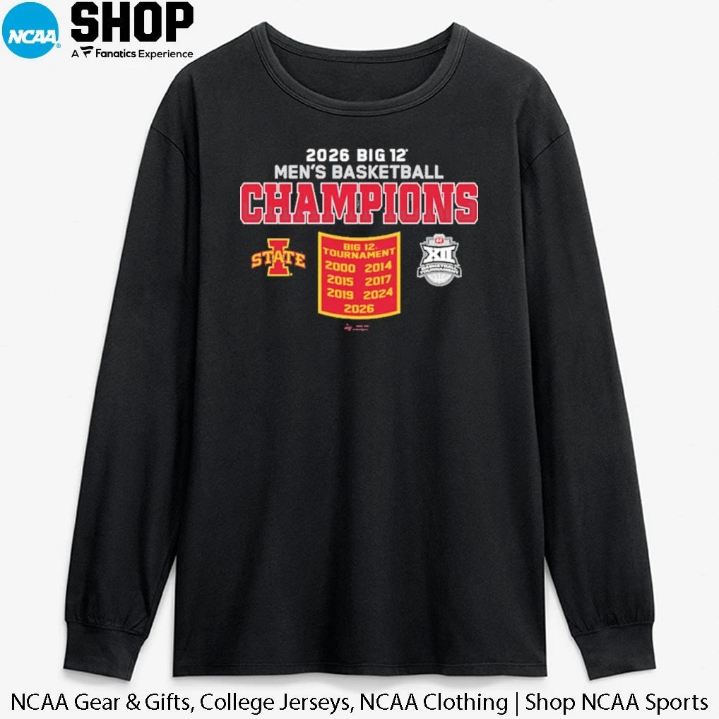 Official Iowa State Cyclones 2026 BIg Men’s Basketball Champions T-Shirt