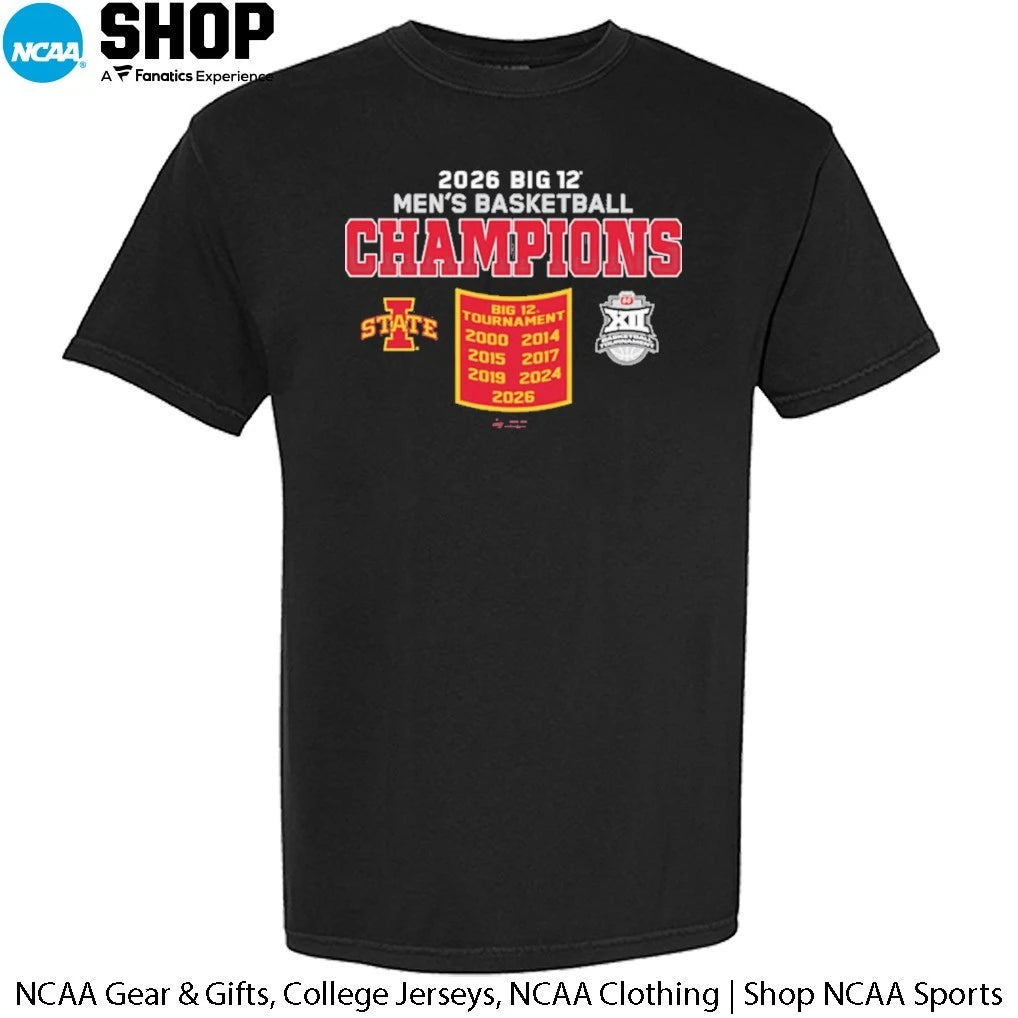 Official Iowa State Cyclones 2026 BIg Men’s Basketball Champions T-Shirt