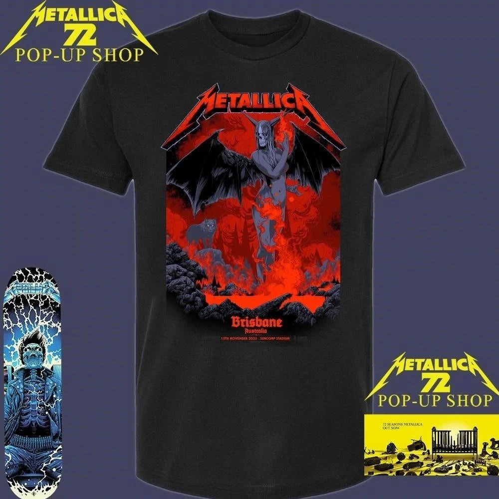 Official Metallica M72 Brisbane Pop-Up Shop Art Ken Taylor 2025 Limited T-Shirt