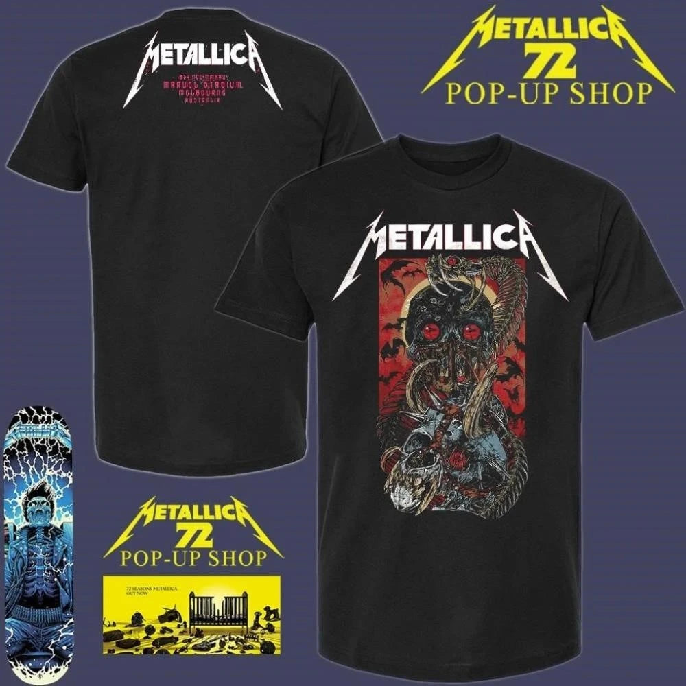 Official Metallica M72 Melbourne Australia By Art Rhys Cooper Pop Up Shop November 8, 2025 Limited T-Shirt