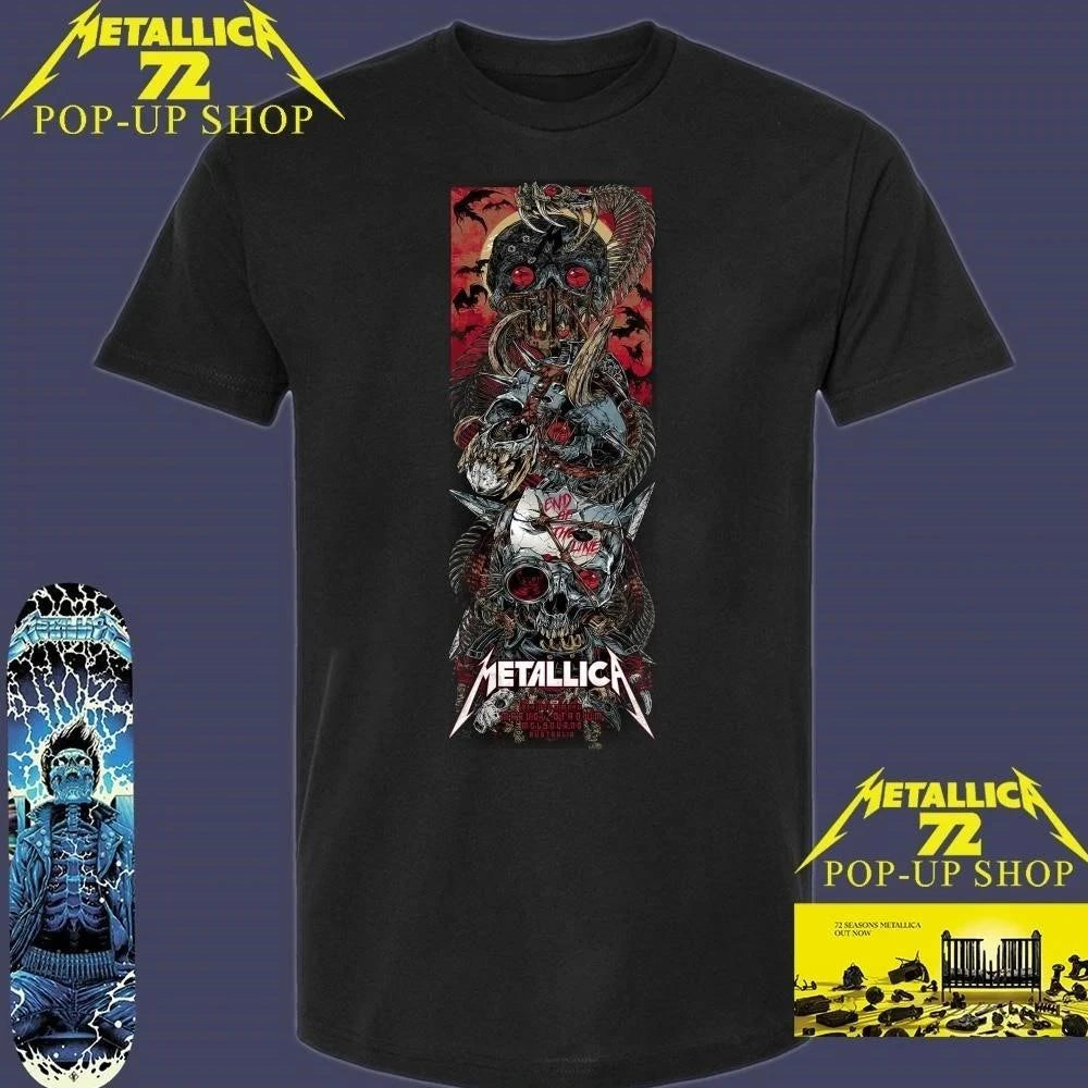 Official Metallica M72 Melbourne Australia November 8 2025 Art Rhys Cooper Merch T-Shirt