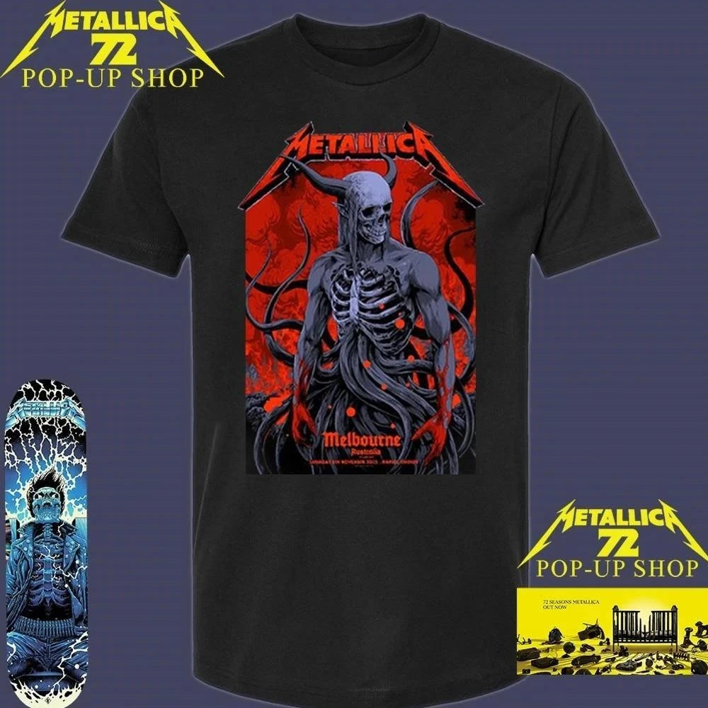 Official Metallica M72 Melbourne Pop-Up Exclusive Poster By Ken Taylor Australia T-Shirt