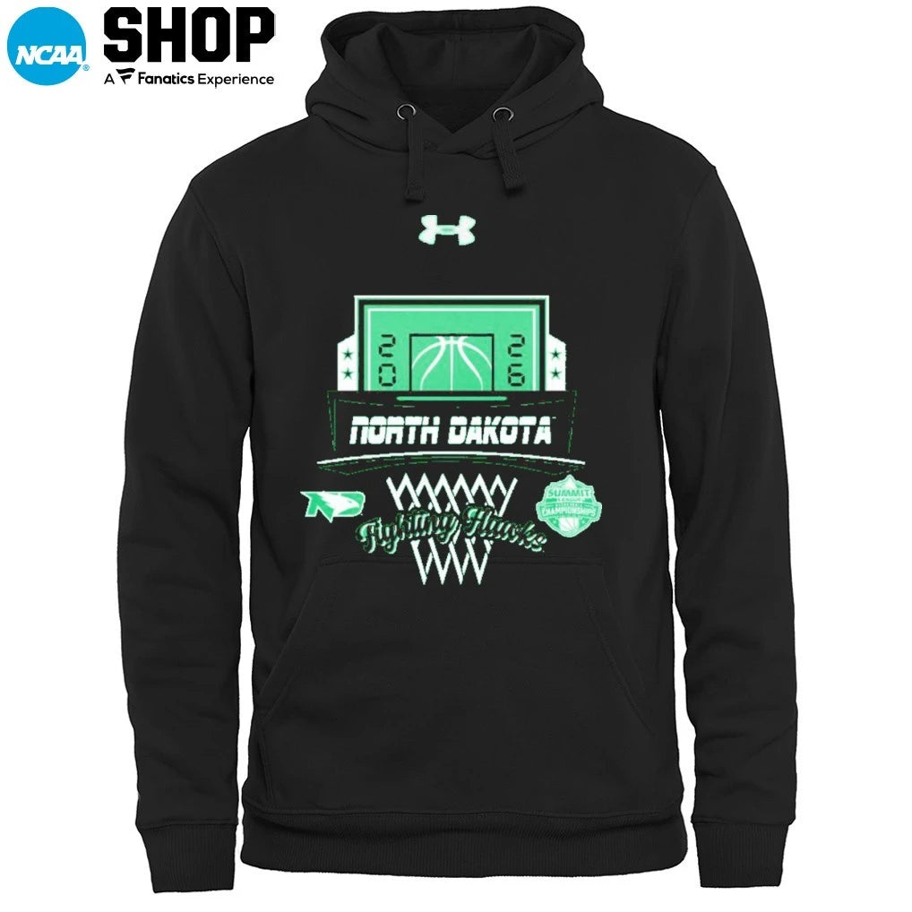 Official North Dakota Fighting Hawks 2026 The Summit League Men’s Basketball Champions T-Shirt