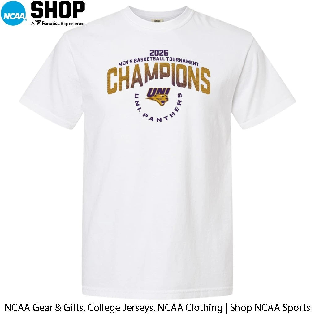 Official Northern Iowa Panthers 2026 MVC Men’s Basketball Tournament Champions T-Shirt