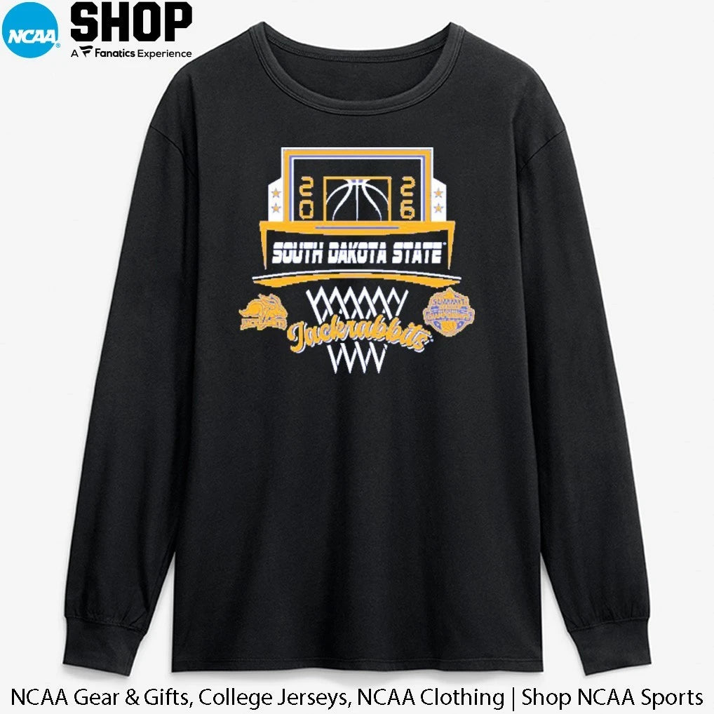 Official South Dakota State Jackrabbits 2026 The Summit League Men’s Basketball Champions T-Shirt