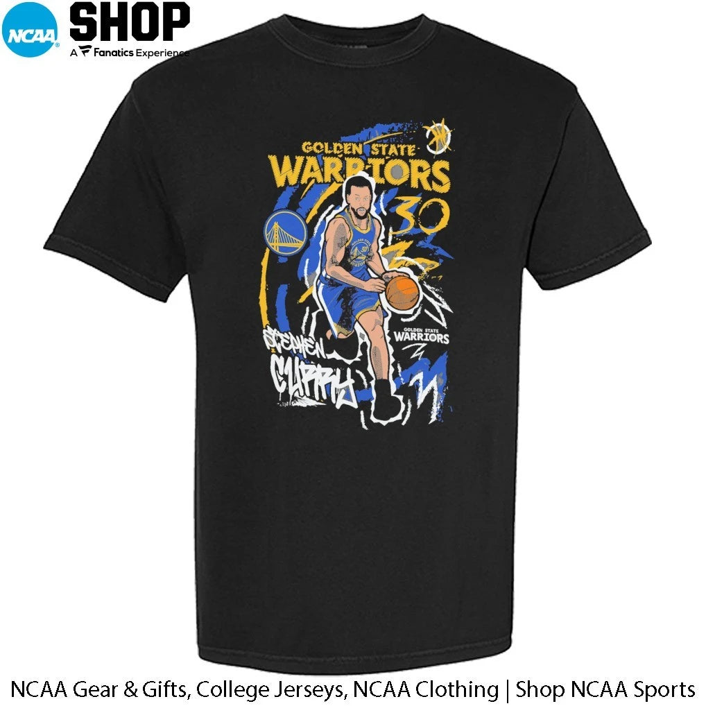 Official Stephen Curry Golden State Warriors Chalked Up Player Signature T-Shirt