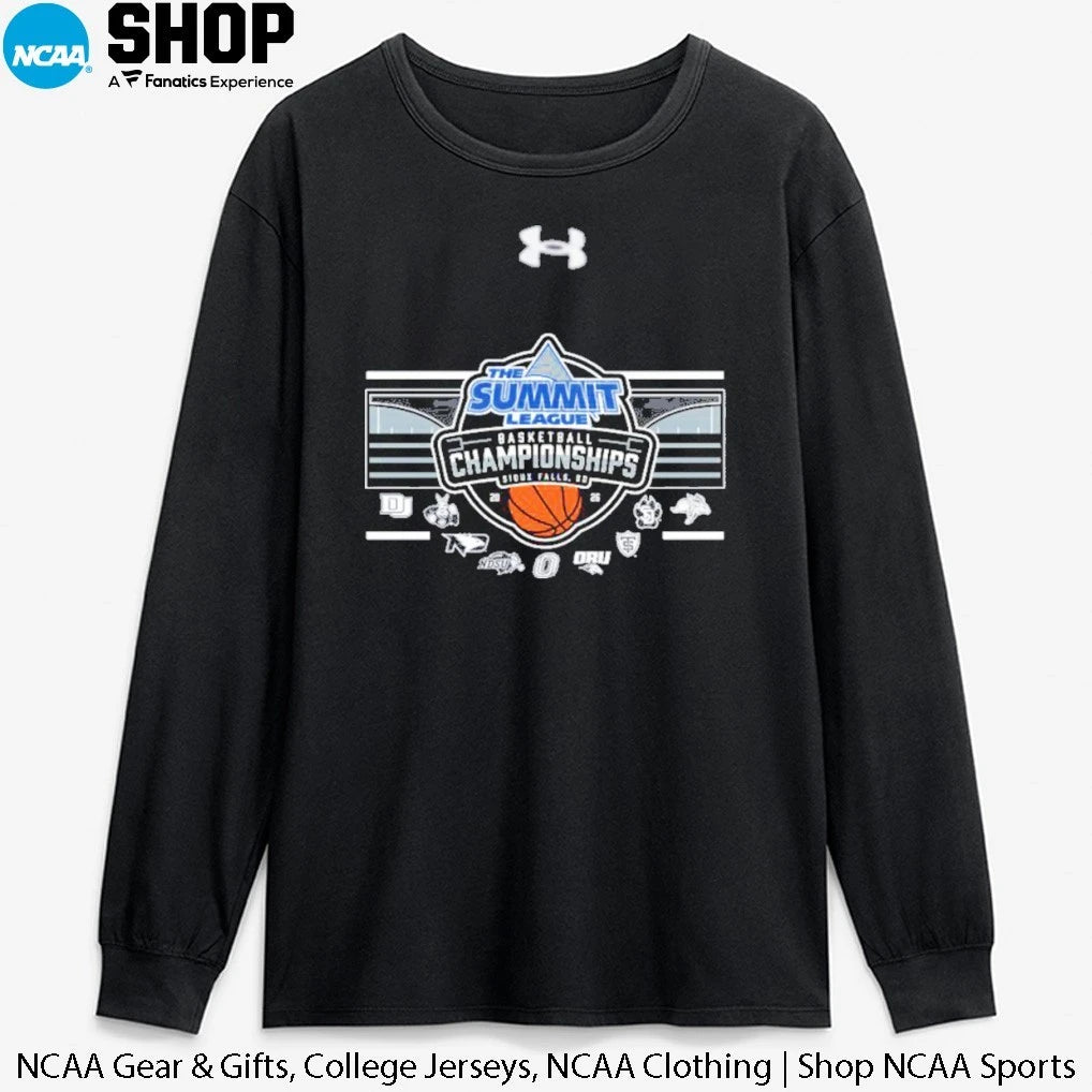 Official The Summit League Basketball Championships Sioux Falls Sd 2026 9 Teams T-Shirt