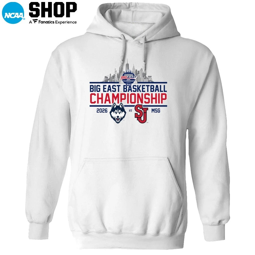 Official UConn Huskies vs St John’s Red Storm 2026 Men’s Basketball BIg East Champions T-Shirt