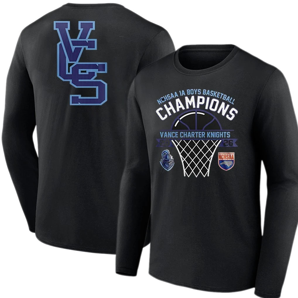 Official Vance Charter Knights 2026 NCHSAA 1A Boys Champions T-Shirt