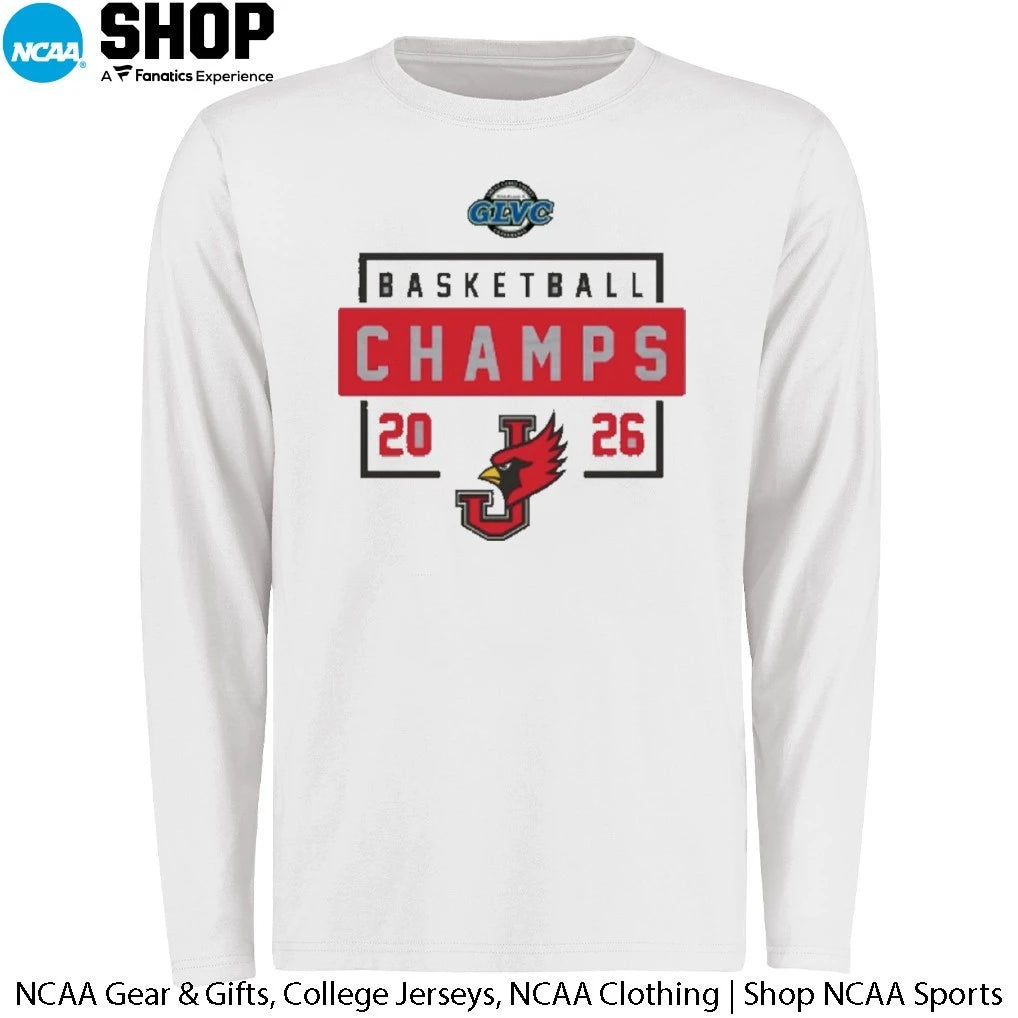 Official William Jewell Cardinals 2026 GLVC Basketball Champions T-Shirt