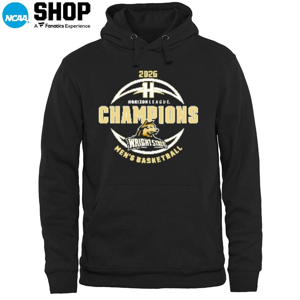 Official Wright State Raiders Men’s Basketball 2026 Horizon League Champions Locker Room Green T-Shirt