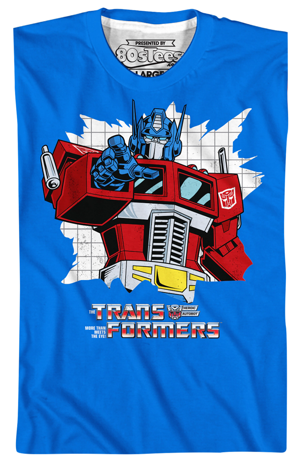 Optimus Prime Vintage Striped Sleeve Transformers T-Shirt